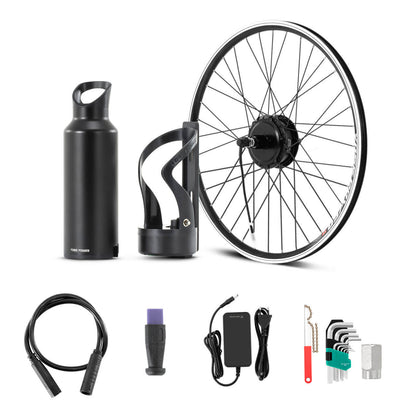 E-Bike Conversion Kit 36V 250W 28" Rear Cassette Motor Kit with 36V 7Ah Bottle Battery Samung Cell and Integrated Torque PAS Sensor Model A3