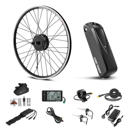 E-Bike Conversion Kit 36V 250W 28" Rear Motor Kit for Freewheel with 36V 18Ah Battery and Charger