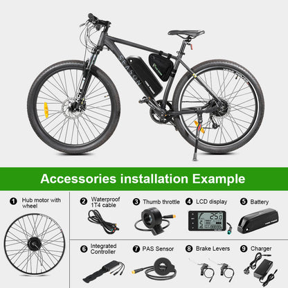 Kit de conversion de vélo électrique 36 V 250 W avec roue libre Kit de conversion de vélo électrique 36 V 250 W avec roue libre
