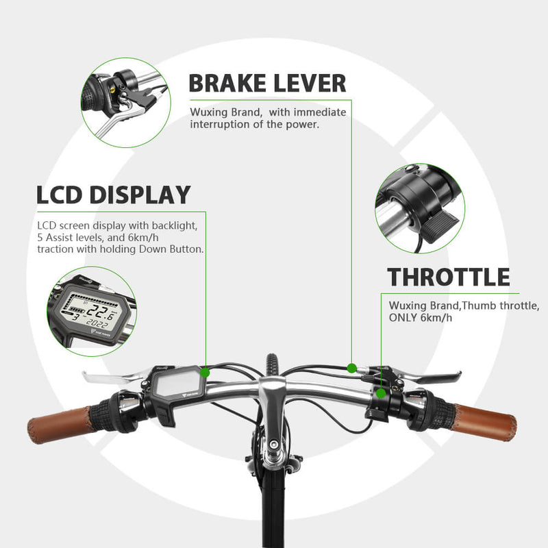 E-Bike Conversion Kit 36V 250W 28"(700C) 44NM Front Motor Kit R1-Pro with 36V 13Ah Rear Battery INNER ROTOR Smaller and more Quiet