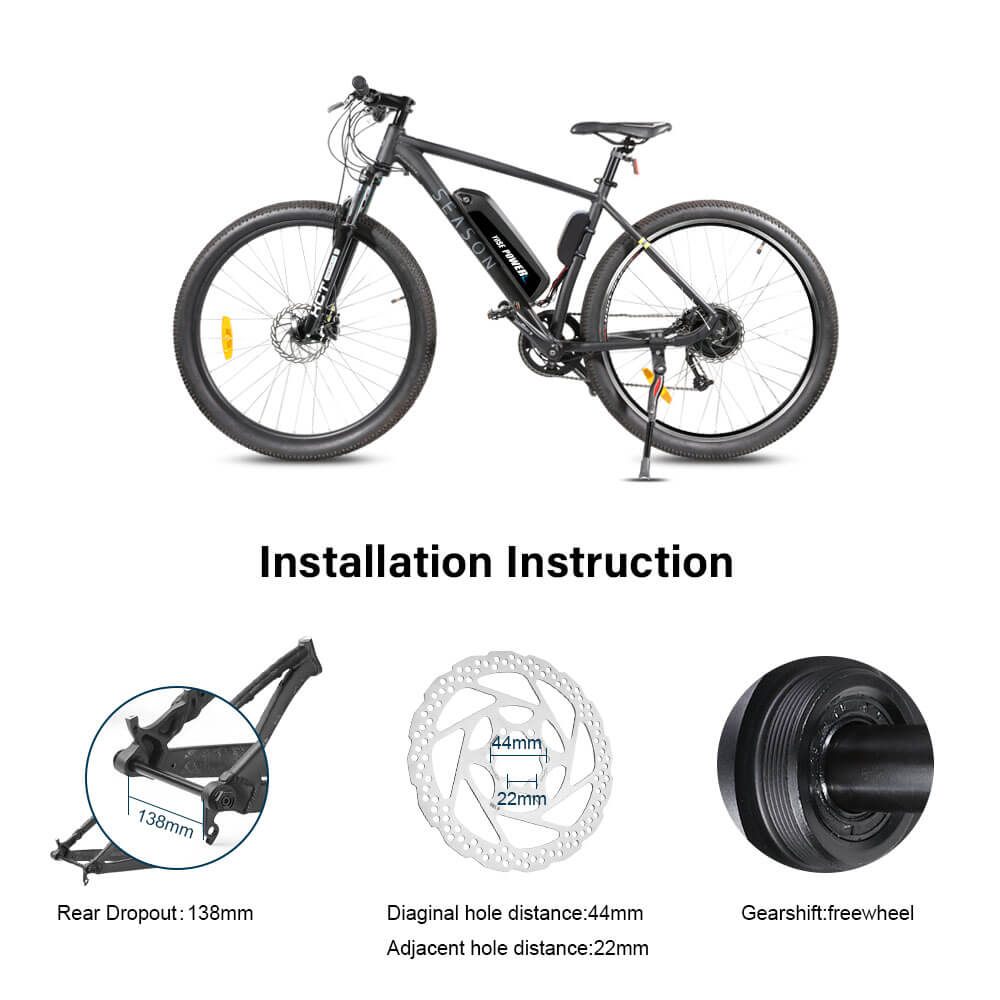 E-Bike Conversion Kit 36V 250W 28"(700C) Rear Freewheel Motor Kit Bicycle Hub Motor