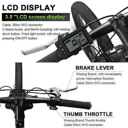 E-Bike Conversion Kit 36V 250W 26" Front Motor Kit with HL1 36V 15.6Ah Battery Hub Motor DIY