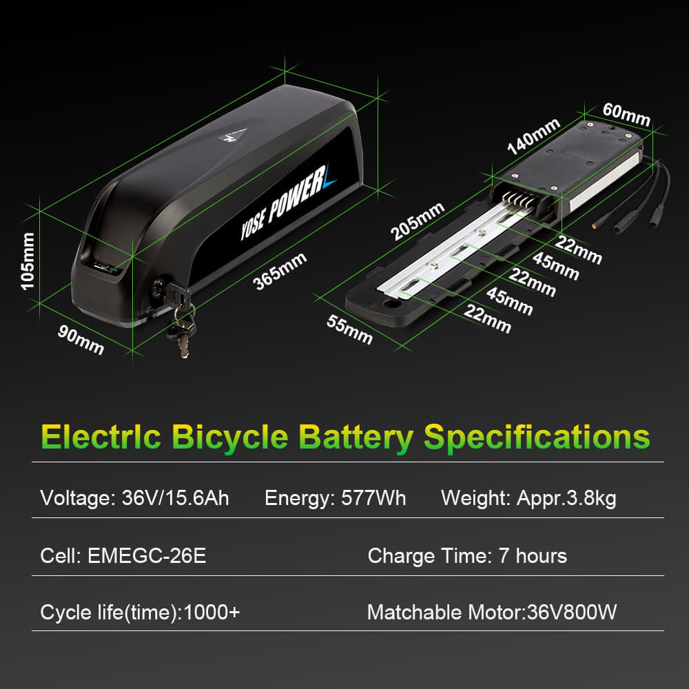 E-Bike Conversion Kit 36V 250W 26" Front Motor Kit with HL1 36V 15.6Ah Battery Hub Motor DIY