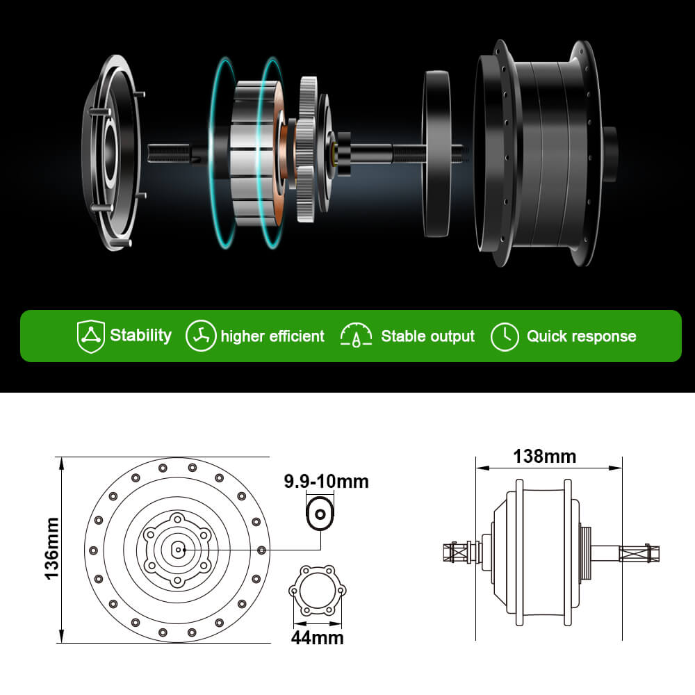 E-Bike Conversion Kit 36V 350W 27.5" Rear Freewheel Motor Bicycle Hub Motor Kit