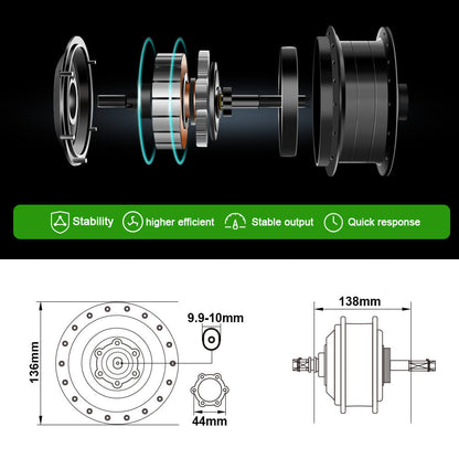 E-Bike Conversion Kit 36V 350W 27.5" Rear Freewheel Motor Bicycle Hub Motor Kit