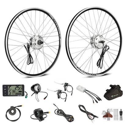 Kit de conversion pour vélo électrique 36V 250W 28"/700C Kit moteur avant pour vélo électrique Moteur de moyeu de vélo électrique en argent sans batterie