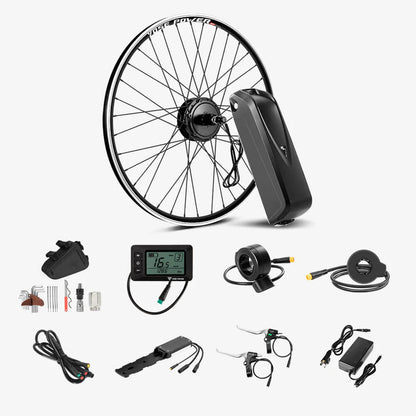 E-Bike Umbausatz 36V 250W 28"(700C) Heckmotor Kit für Kassette/Steckkranz mit 36V 18Ah Akku und Ladegerät Elektrofahrrad Conversion Kit
