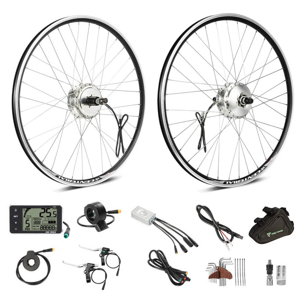 Kit de conversión de bicicleta eléctrica 36V 350W 27,5" Motor de cassette trasero Kit de conversión de motor de buje de bicicleta