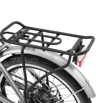 Folding E-Bike, Seat frame on the rear wheel, equipped with a tail light