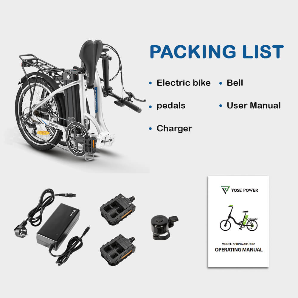 Folding E-Bike packing list