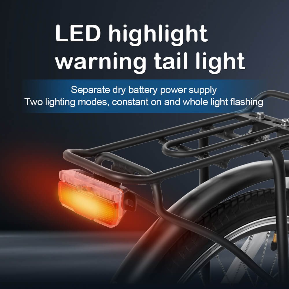 Folding E-Bike, LED warning tail light