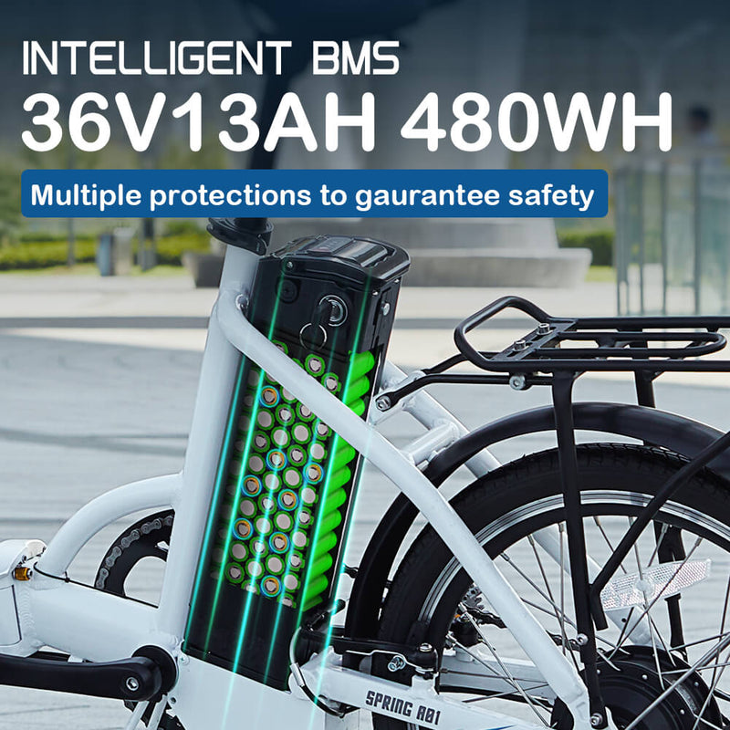 Bicicletta elettrica pieghevole YOSE POWER 20" 36V 250W con batteria 36V 13Ah Spring A01/A02