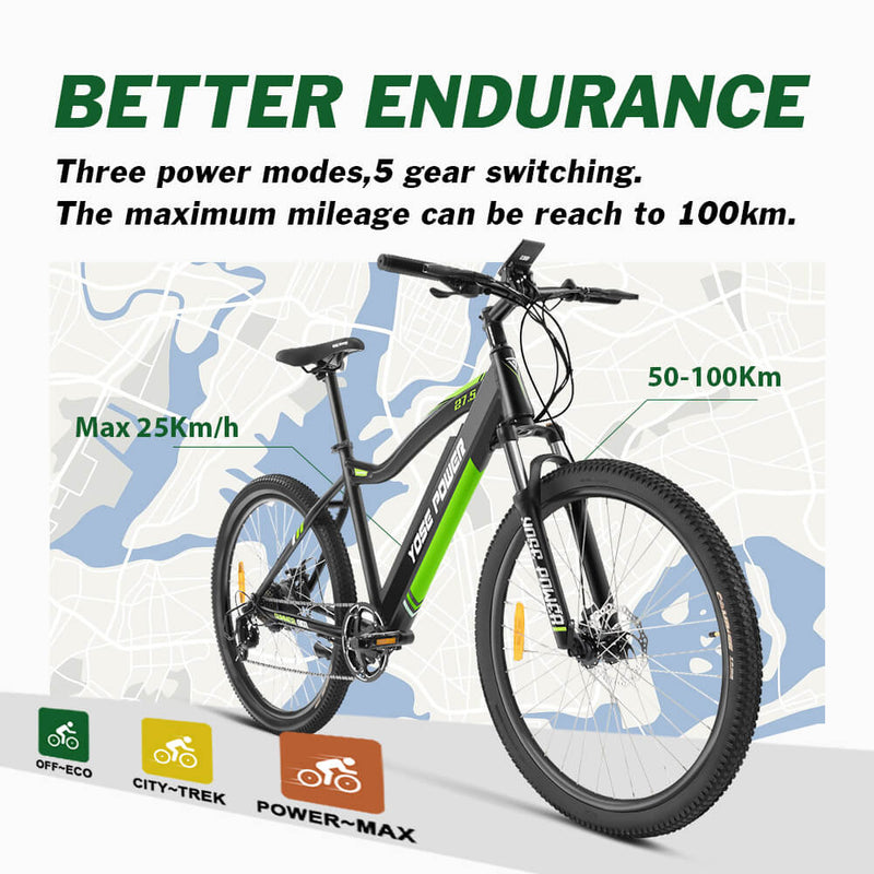 YOSE POWER NEU 27,5 Zoll Mountain E-Bike 250W MTB Elektrofahrrad mit 36V 13Ah Akku Summer B01