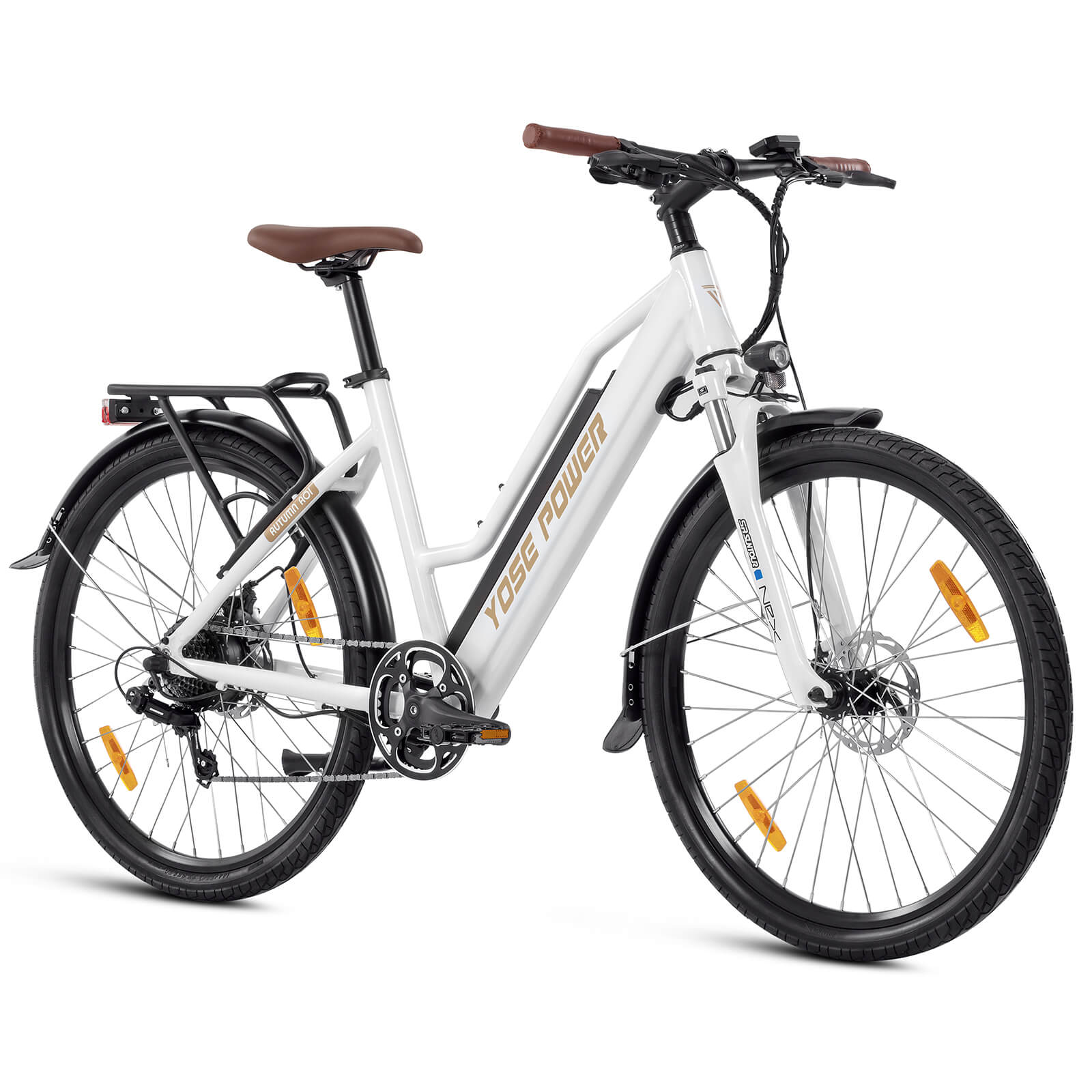 Yose Power City E-Bike with Speed Pedal Sensor Autumn A01