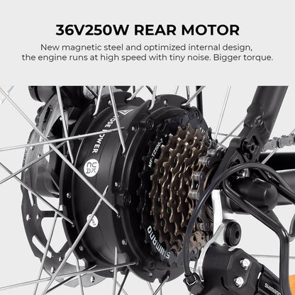 Yose Power Mountain E-Bike with Speed Pedal Sensor Summer B01 BLK