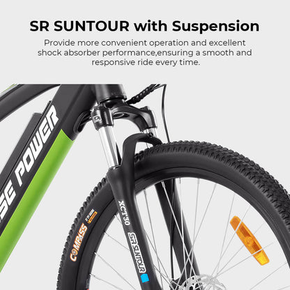 Yose Power Mountain E-Bike with Speed Pedal Sensor Summer B01 GRN