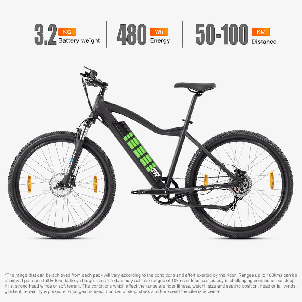 Yose Power Mountain E-Bike with Torque Sensor Summer B01-T BLK