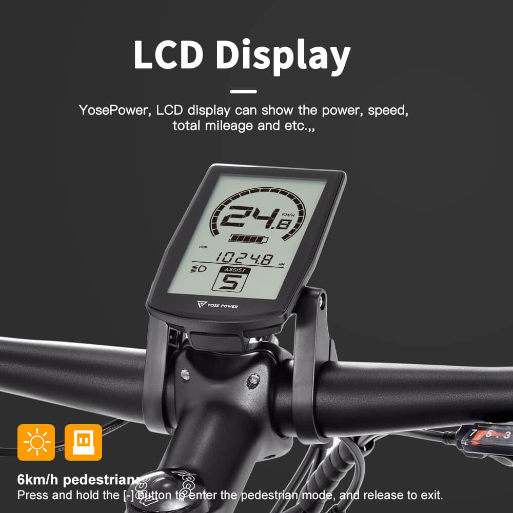 Yose Power Mountain E-Bike with Torque Sensor Summer B01-T BLK