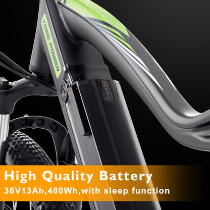 Vélo électrique Yose Power Mountain avec capteur de couple Summer B01-T GRN