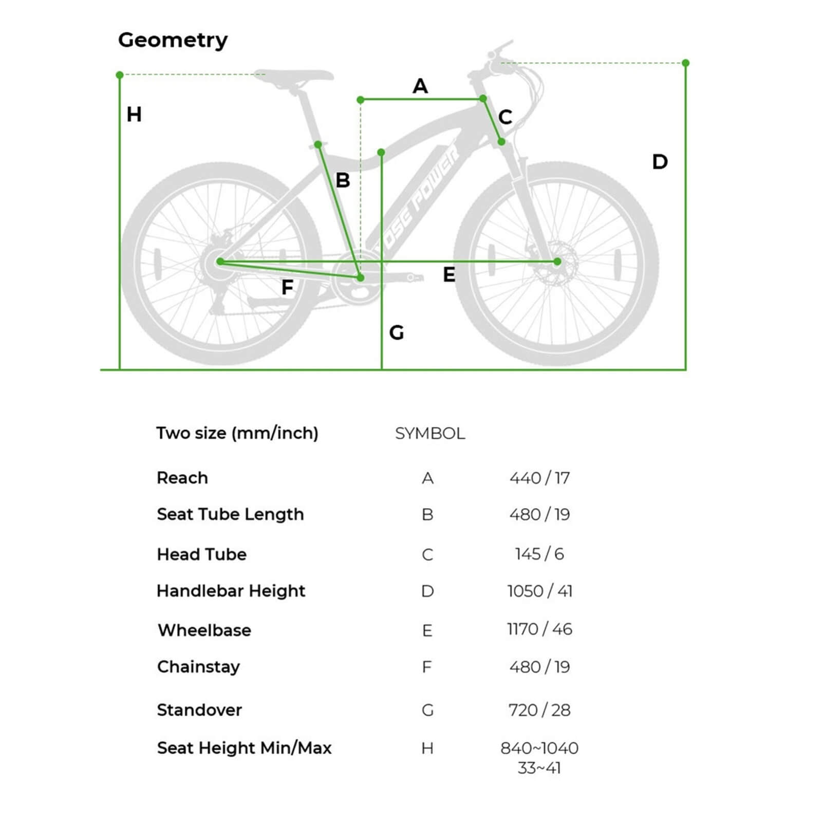 Yose Power Mountain E-Bike with Speed Pedal Sensor Summer B01 GRN