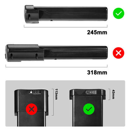 Battery Pack Comparison of two sizes