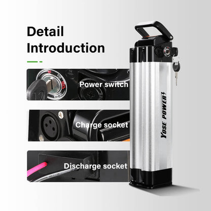 24V lithium-ionaccu 24V 10Ah 13Ah 15Ah 20Ah E-bike-accu voor 50W 250W 350W motoren 24V accu voor e-bike/e-scooter/motorfiets | met 2A-lader en 24V lithium-ionaccu 24V 10Ah 13Ah 15Ah 20Ah E-bike-accu voor 50W 250W 350W motoren 24V accu voor e-bike/e-scooter/motorfiets | met 2A-lader en
