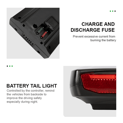 Battery charge/discharge fuse and red tail light