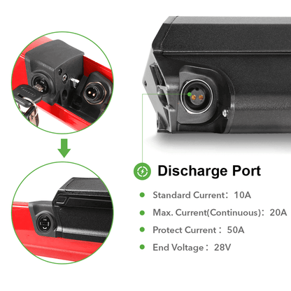 Battery discharge port