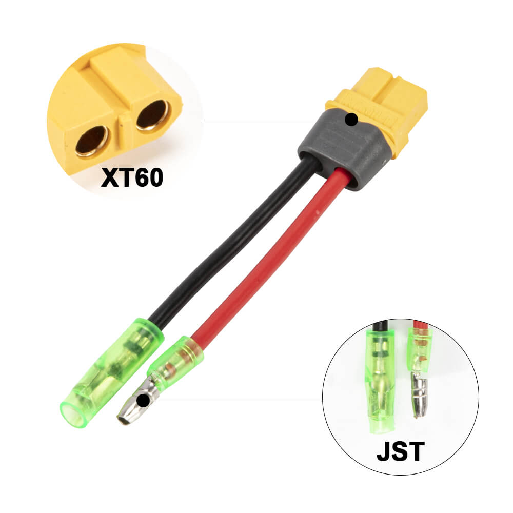 XT60 and JST sockets