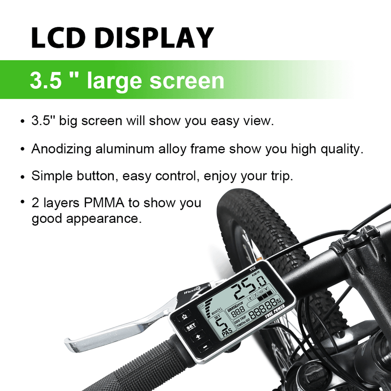 Kit de Conversion de vélo électrique 36V 250W 20 "Kit de moteur de moyeu de moteur avant bricolage écran LCD de vélo électrique