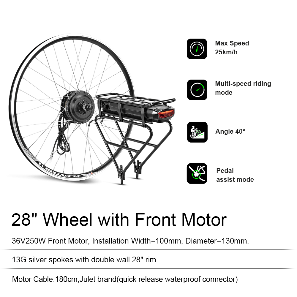 E-Bike Conversion Kit, front motor parameters