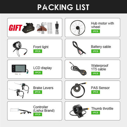 E-Bike Conversion Kit Packing List