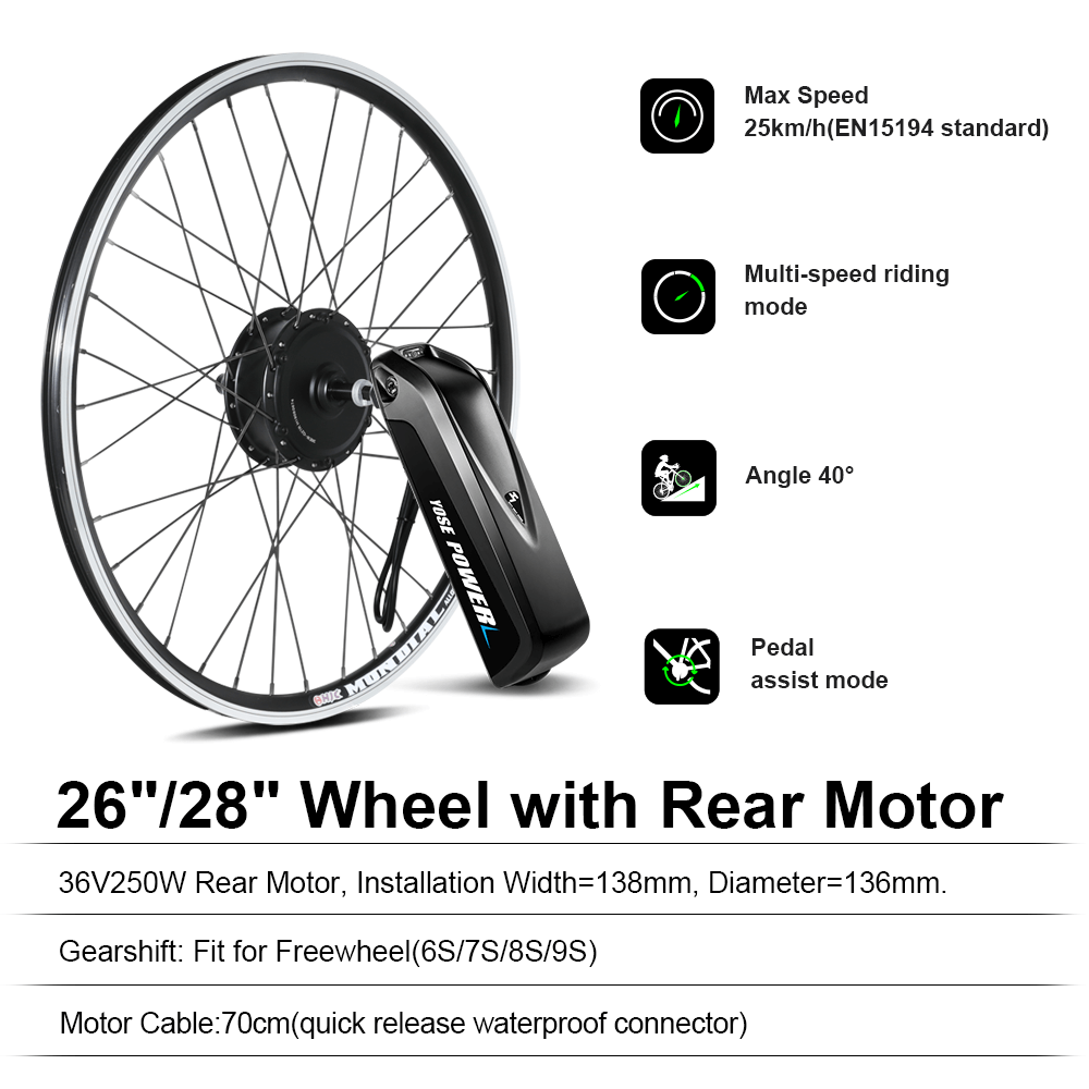 E-Bike Conversion Kit, motor parameters