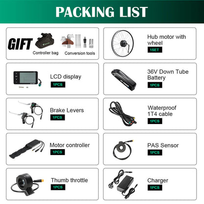 E-Bike-Conversion-Kit, packing list