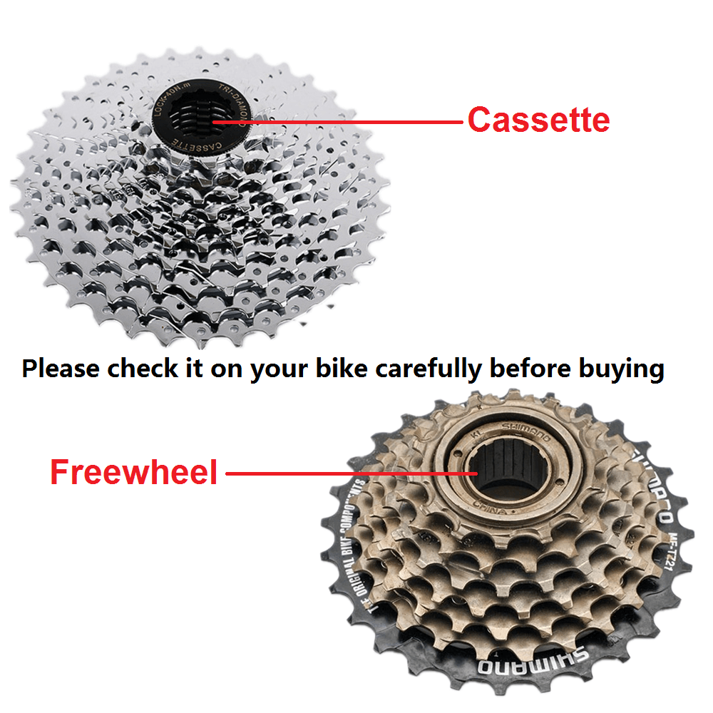 Comparison between cassette and freewheel