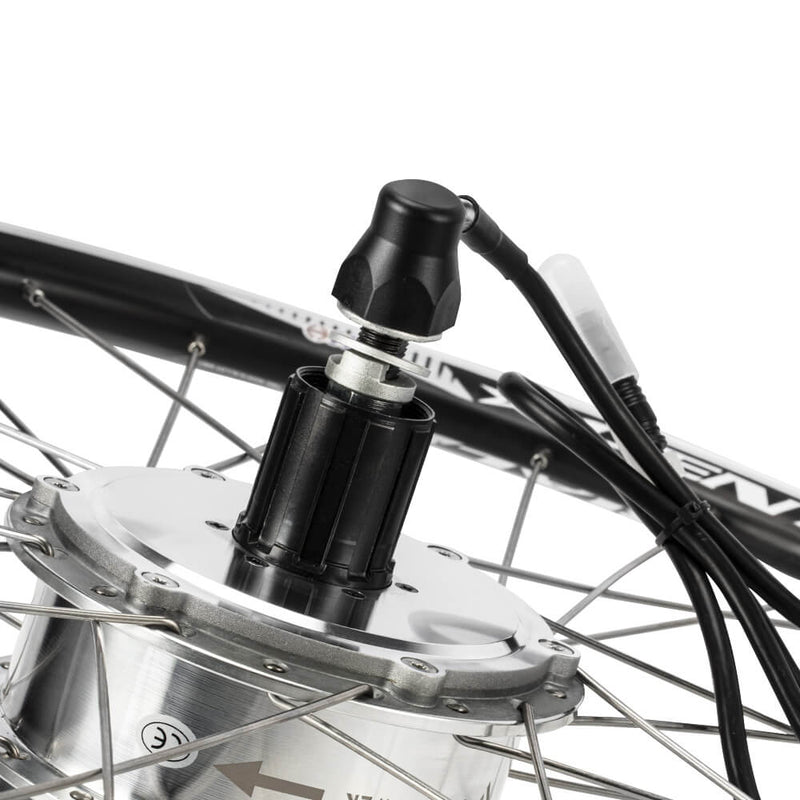 Load image into Gallery viewer, E-Bike Conversion Kit, Silver motor wiring details
